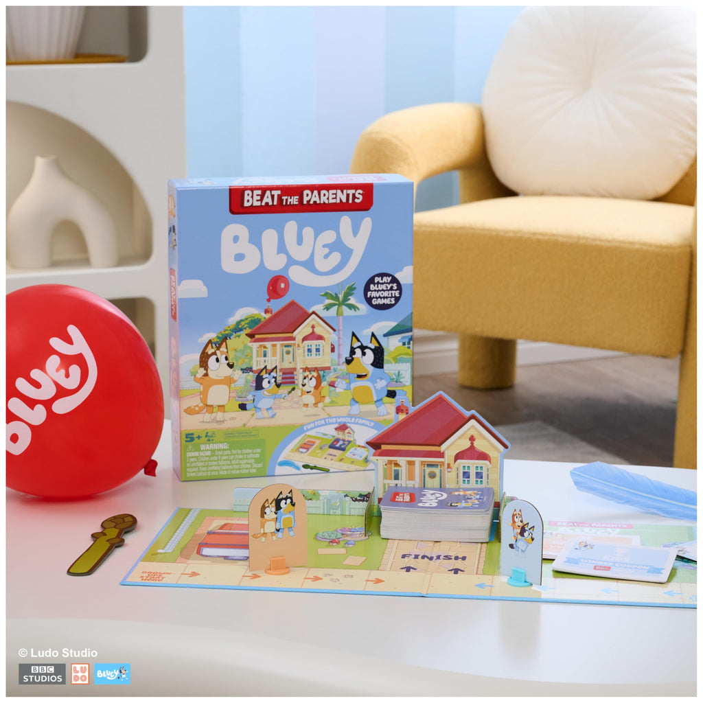 Bluey Beat the Parents Board Game: Kids vs Parents Trivia & Fun Challenges for Family Night
