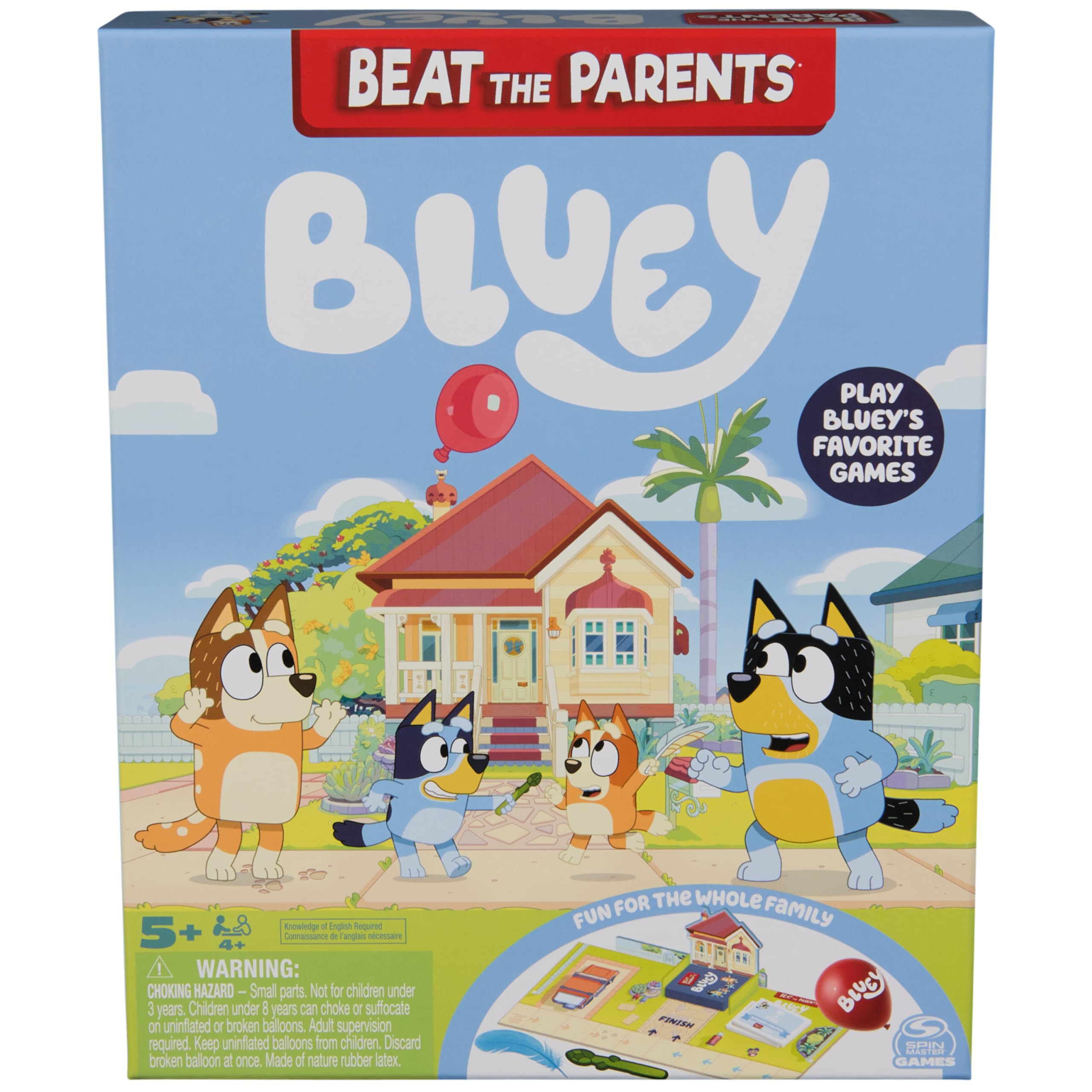 Bluey Beat the Parents Board Game: Kids vs Parents Trivia & Fun Challenges for Family Night