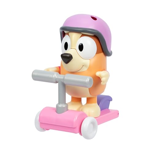 Bluey Chat Mates Bingo Figurine with Scooter & Helmet – Interactive Toy with 10 Phrases, Articulated, for Ages 3+
