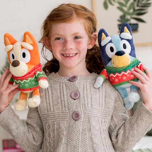 Bluey Christmas Plush - 8-Inch Mini Soft Toy, Officially Licensed, Ultra Soft, Ages 3+