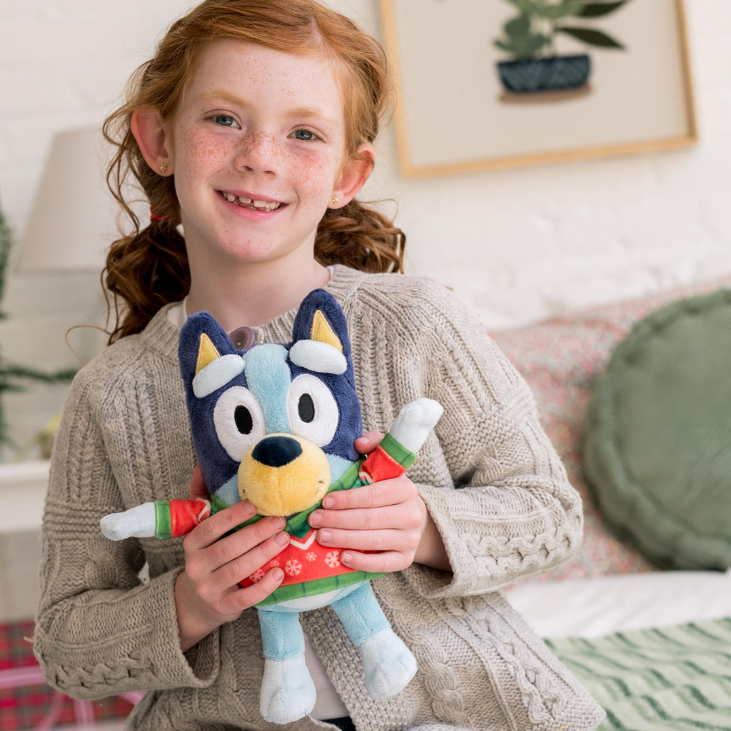 Bluey Christmas Plush - 8-Inch Mini Soft Toy, Officially Licensed, Ultra Soft, Ages 3+