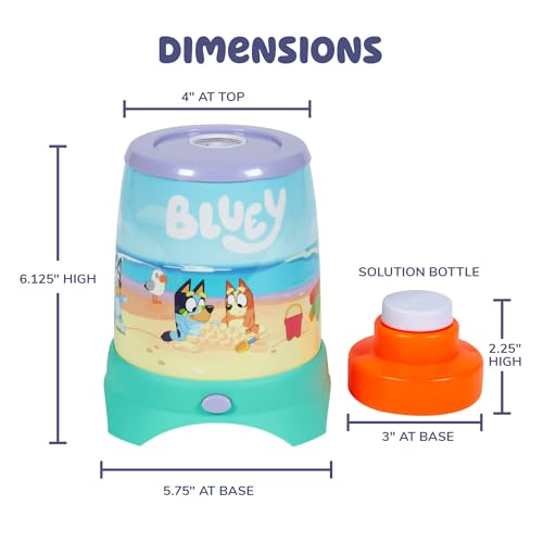 Bluey Cyclone No Spill Bubble Machine - Non-Toxic Bubble Toy for Kids Ages 3+