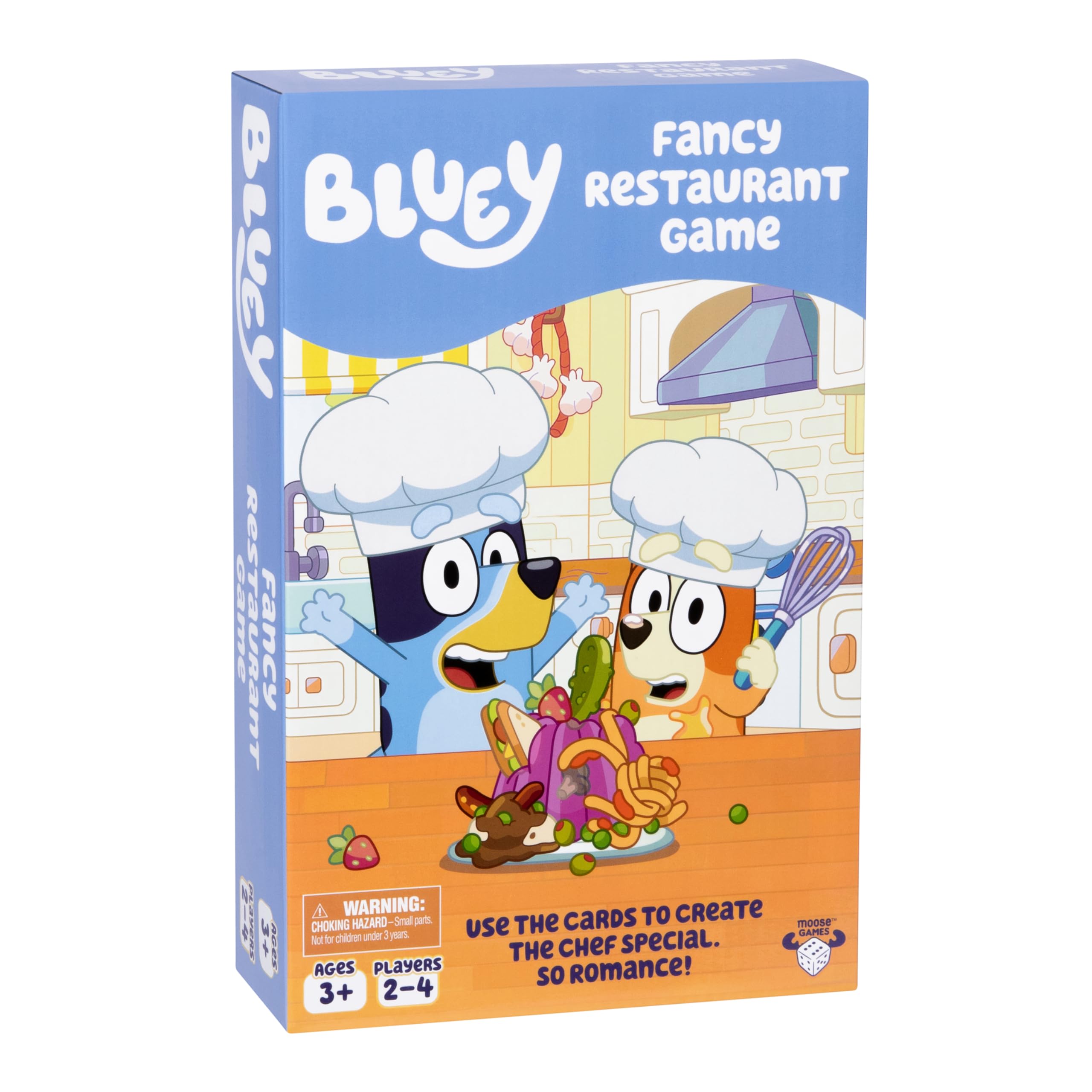 Bluey Fancy Restaurant Game - Match Food Cards with Bluey & Bingo for Ages 3+