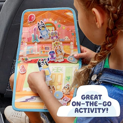 Bluey Felt Playhouse - Double-Sided Play Scene with 20+ Felt Characters & Travel Pouch