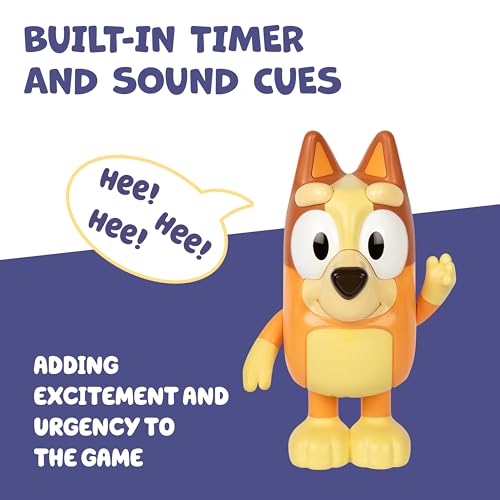 Bluey Hide and Seek Electronic Bingo Figure - 6-Inch Interactive Toddler Toy with Dance Mode