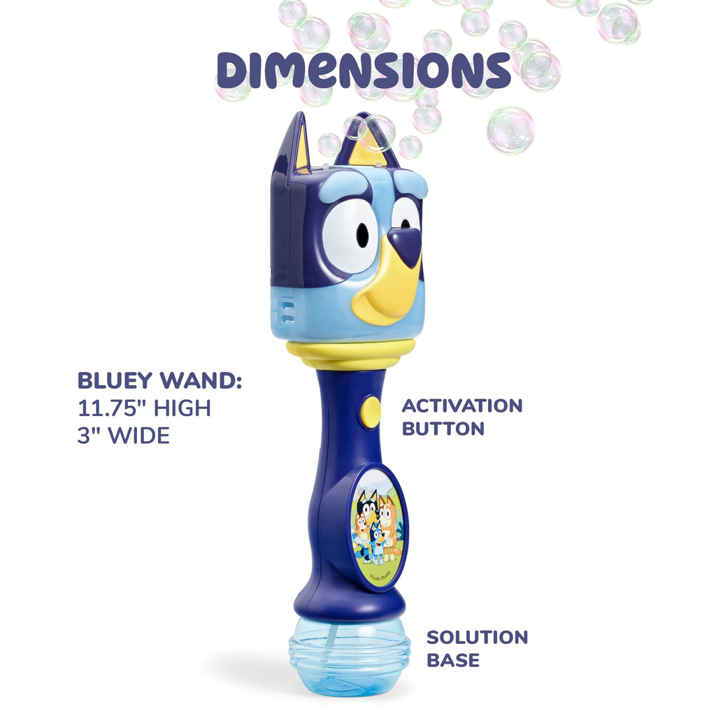 Bluey Light and Sound Musical Bubble Wand with Solution – Little Kids