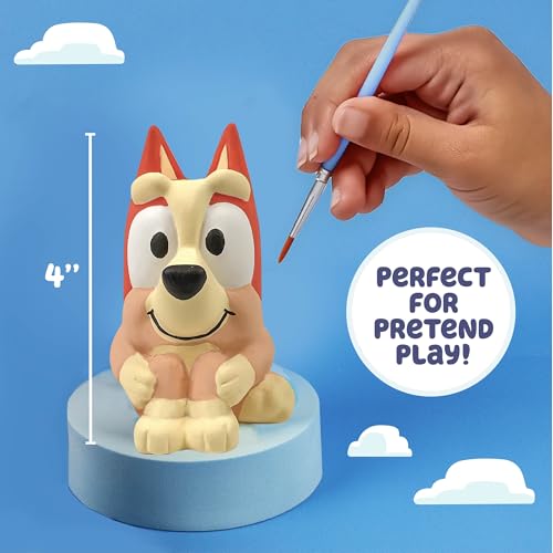 Bluey Paint Your Own Bingo Figurine – Ceramic DIY Painting Kit with 6 Acrylic Paints