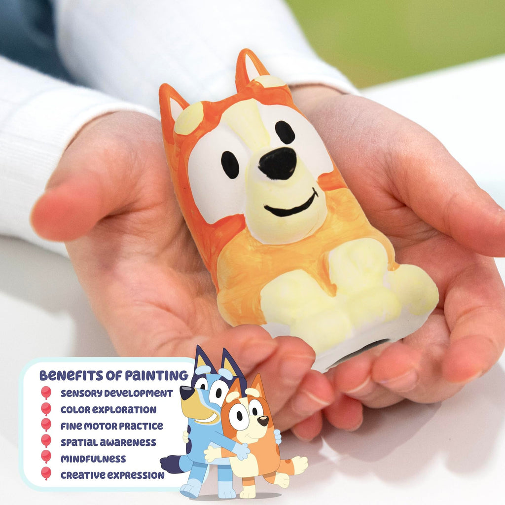 Bluey Paint Your Own Bingo Figurine – Ceramic DIY Painting Kit with 6 Acrylic Paints