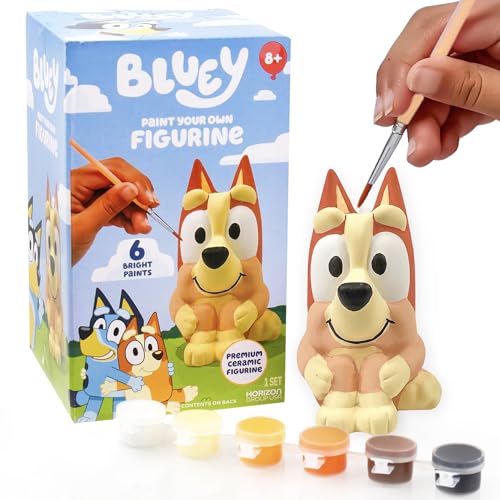 Bluey Paint Your Own Bingo Figurine – Ceramic DIY Painting Kit with 6 Acrylic Paints