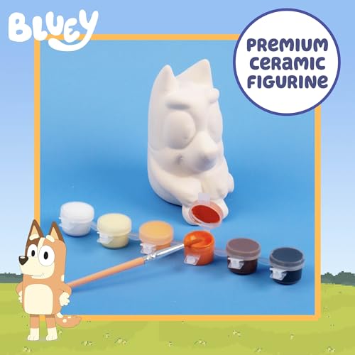 Bluey Paint Your Own Bingo Figurine – Ceramic DIY Painting Kit with 6 Acrylic Paints