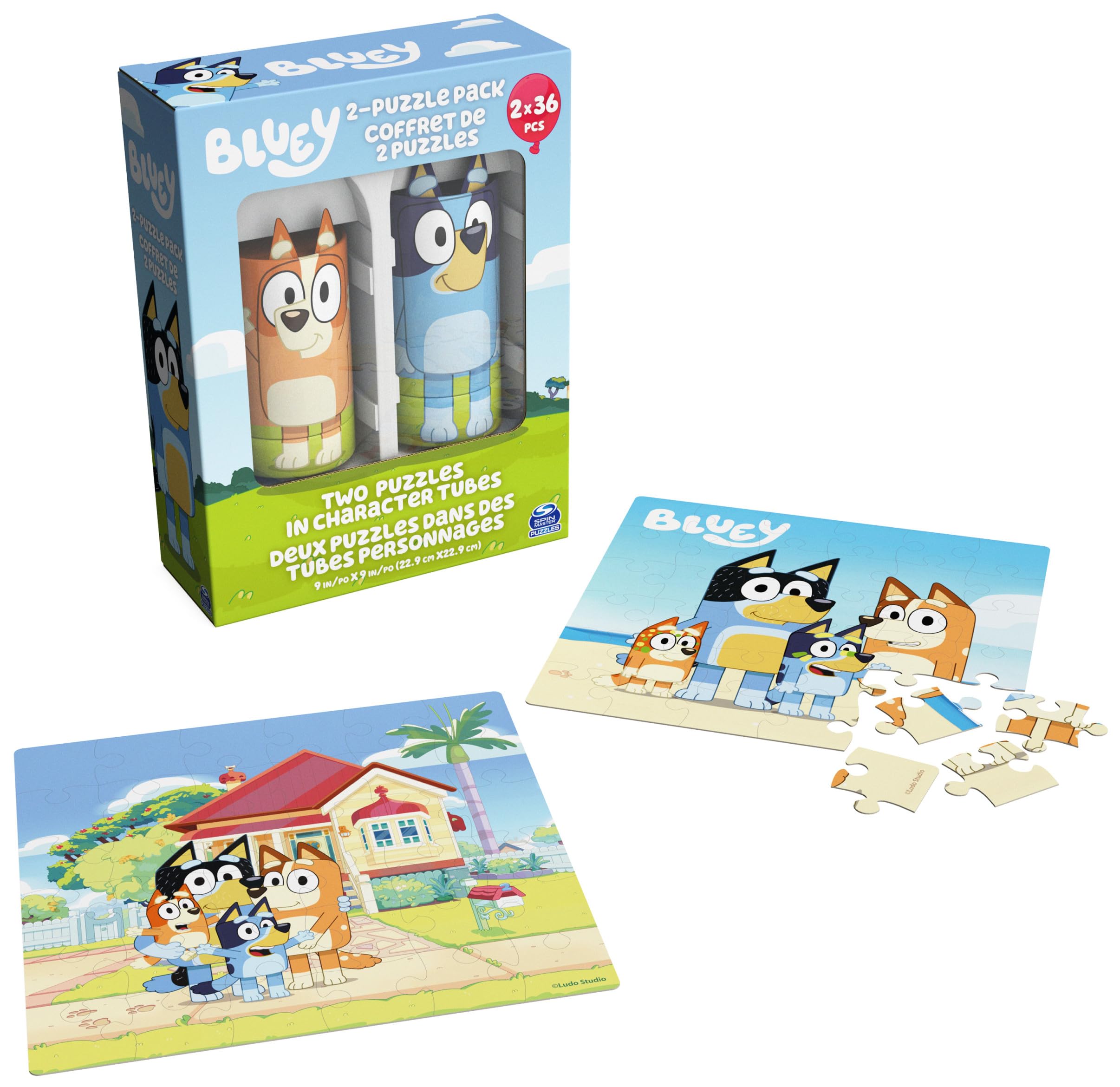 Bluey Puzzles 2-Pack – 36-Piece Jigsaw Puzzles for Kids Ages 3+