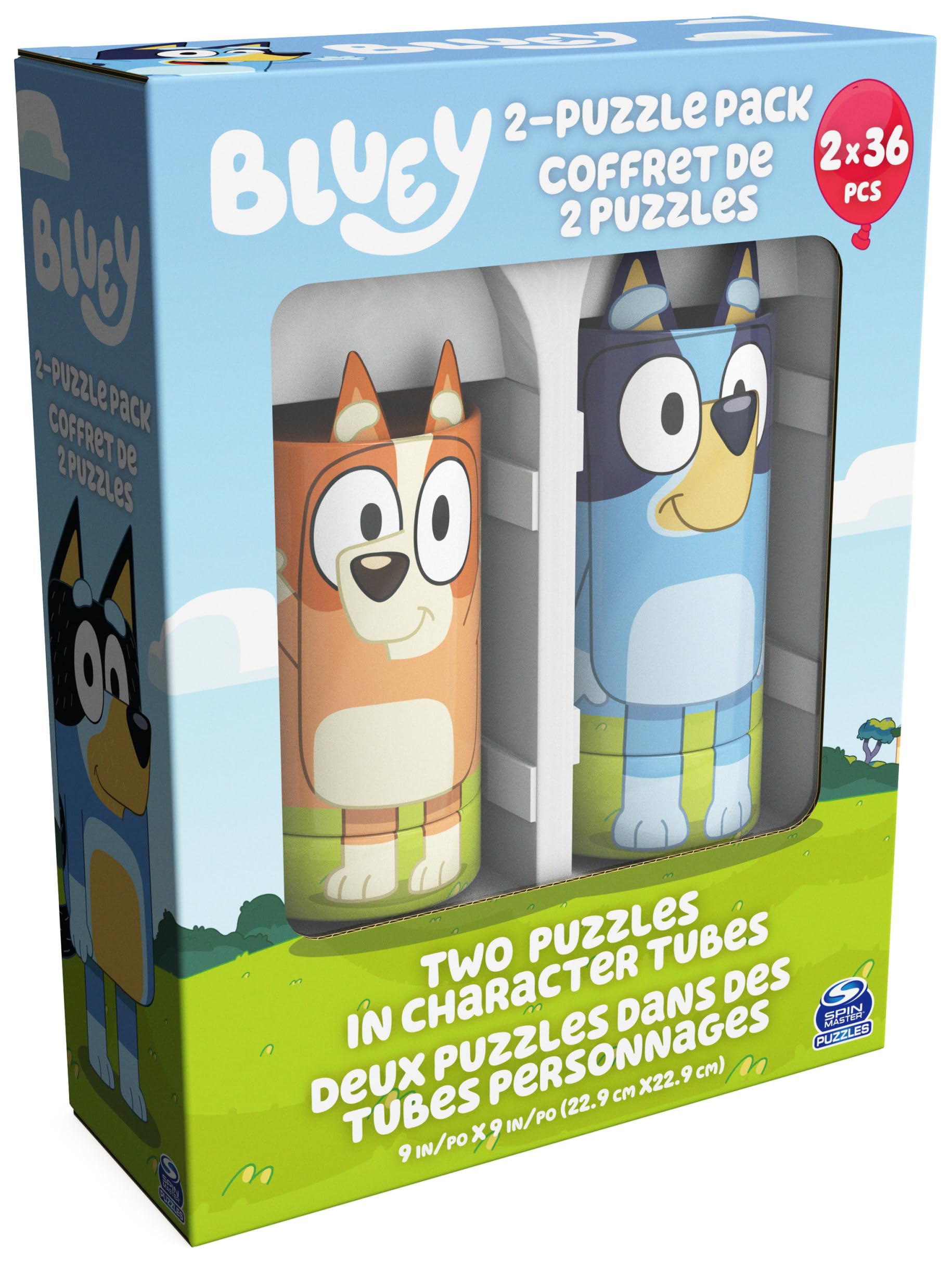 Bluey Puzzles 2-Pack – 36-Piece Jigsaw Puzzles for Kids Ages 3+
