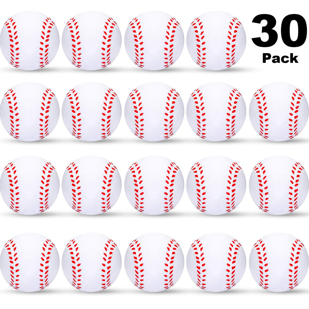Blulu 30 Pack Foam Baseball Stress Balls – Party Favors, Squeeze Toys for Kids and Adults
