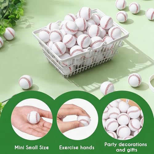 Blulu 30 Pack Foam Baseball Stress Balls – Party Favors, Squeeze Toys for Kids and Adults