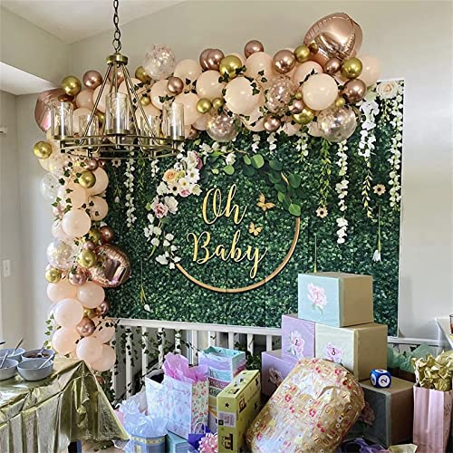 Blush Rose Gold Balloon Garland Arch Kit – 119 Pieces Peach Pink Gold Pastel Orange Confetti Balloons for Party Decor