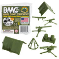 BMC Classic Army Men Accessories – 10-Piece Military Camp Set (OD Green)