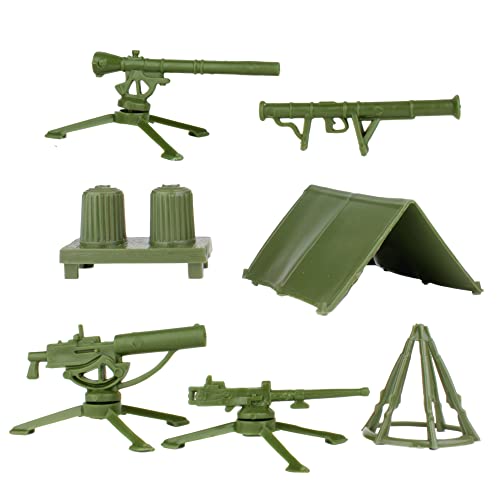 BMC Classic Army Men Accessories – 10-Piece Military Camp Set (OD Green)