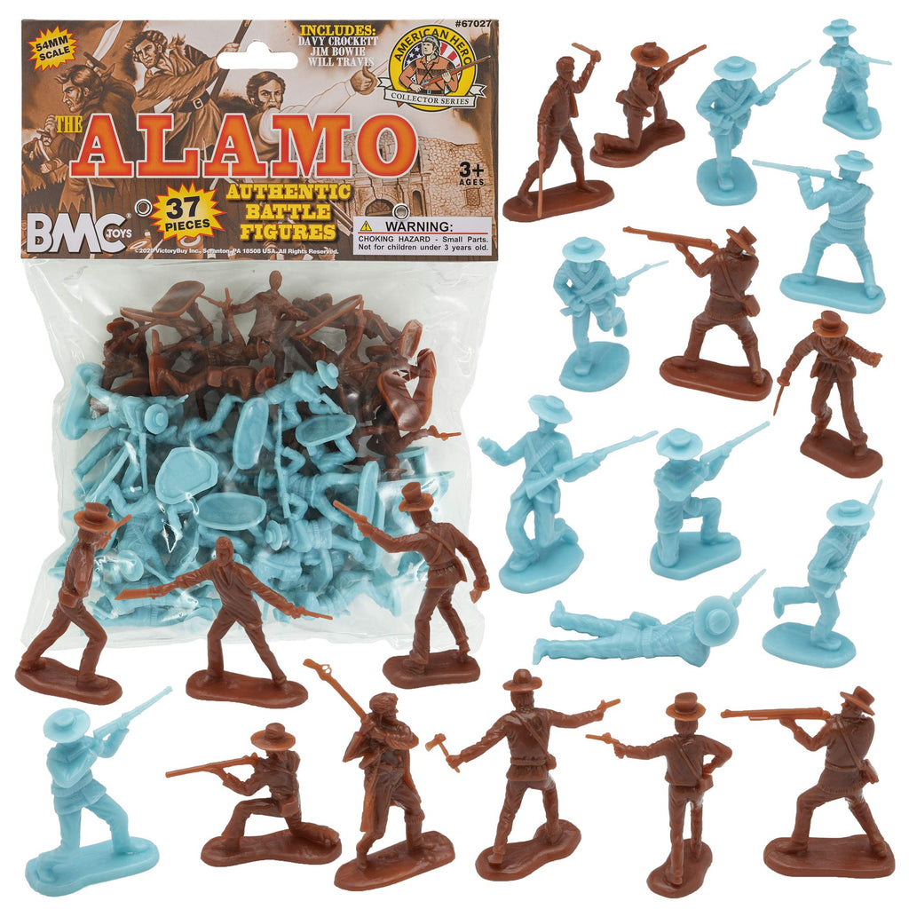 BMC Toys The Alamo 37-Piece Plastic Army Men Set - 1:32 Scale Historical Figures