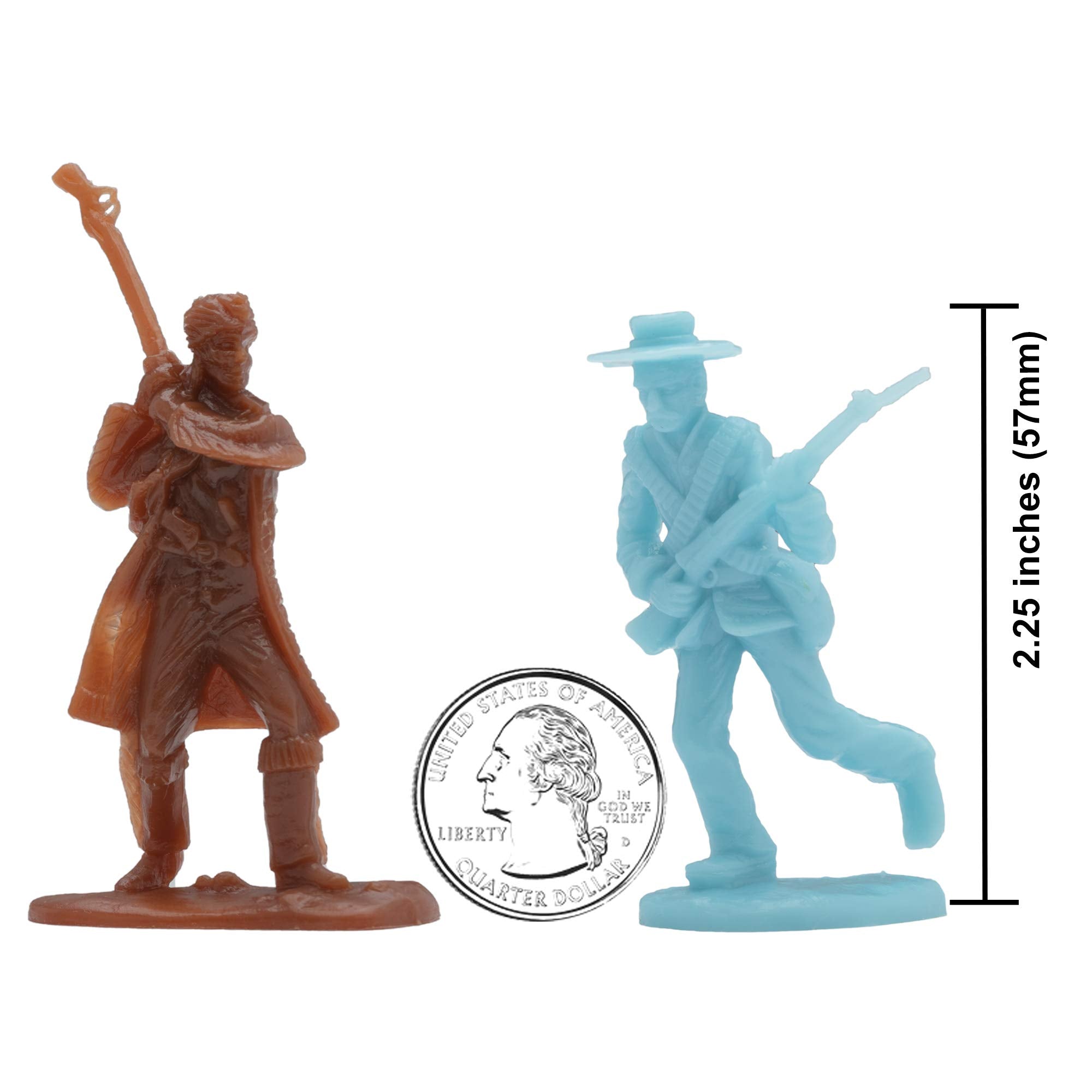 BMC Toys The Alamo 37-Piece Plastic Army Men Set - 1:32 Scale Historical Figures