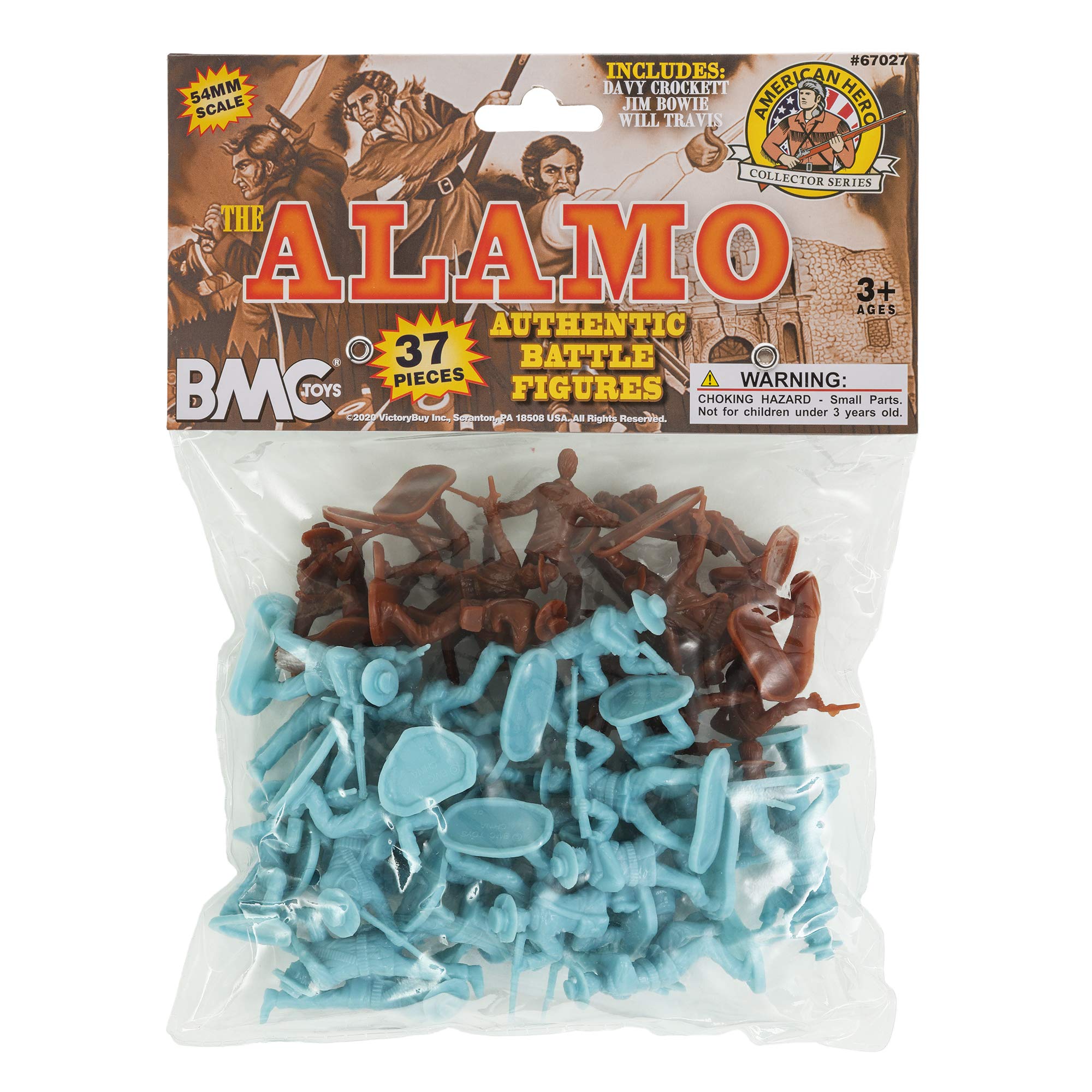 BMC Toys The Alamo 37-Piece Plastic Army Men Set - 1:32 Scale Historical Figures