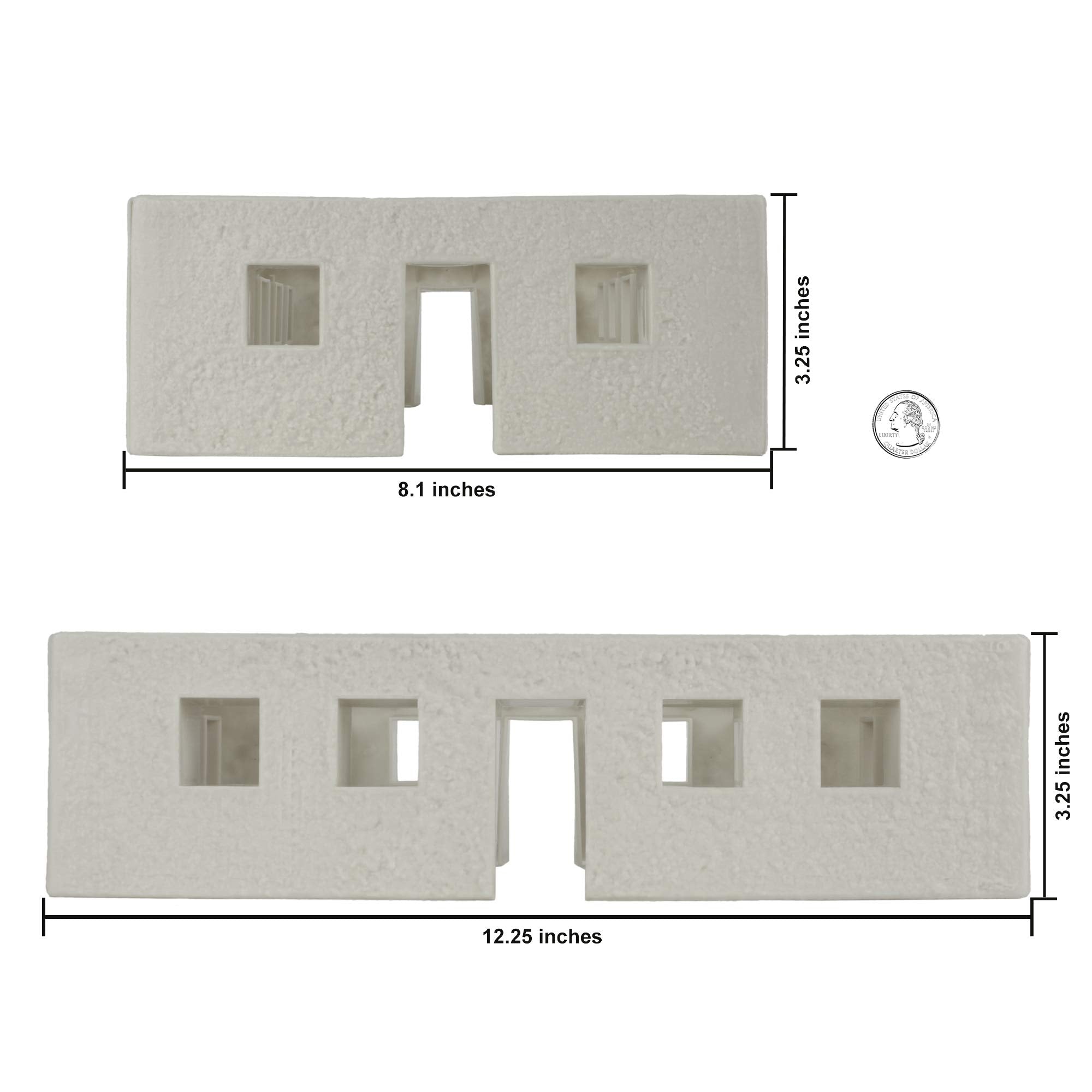BMC Toys WW2 Blockhouse Bunker Walls - 1:32 Scale Plastic Playset Accessory (Stucco White)