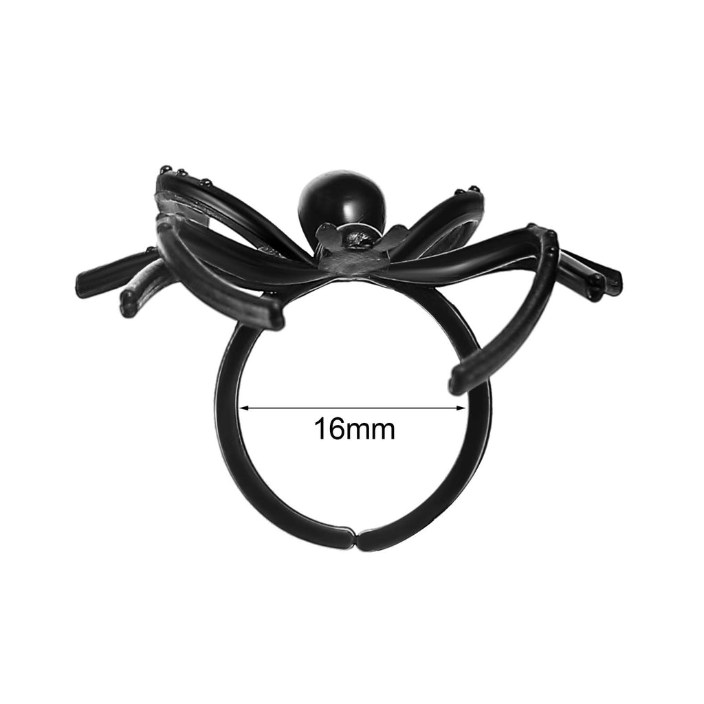 Boao 120-Pack Plastic Spider Rings for Party Favors, Goodie Bag Fillers & Cupcake Toppers – Adjustable Fit