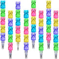 Boao 30 Stackable Bear Pencils – 5-in-1 Colored Plastic Pencils for Creative Play