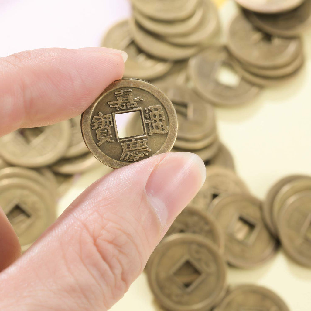 Boao 300-Piece Chinese Feng Shui Coins - Imitation Qing Dynasty Coins for Wealth and Good Luck (0.8 Inch)