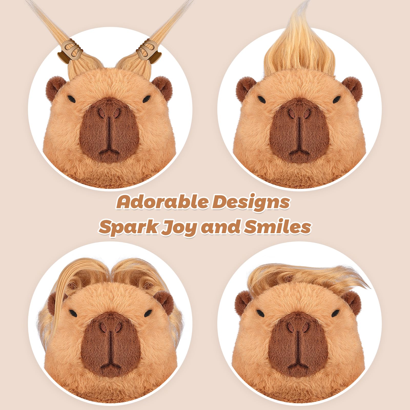 Bobbie & Laxi Microwavable Capybara Plush – Weighted Stuffed Animal with Lavender Scent, Heat & Cool Therapy for Kids and Adults
