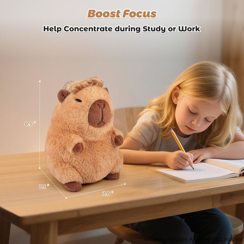 Bobbie & Laxi Microwavable Capybara Plush – Weighted Stuffed Animal with Lavender Scent, Heat & Cool Therapy for Kids and Adults