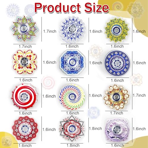Bohemian Fidget Spinner 40-Pack: Bulk Mini Spinners for Kids & Adults, Stress Relief Toys for Classroom Prizes, Party Favors & Sensory Play