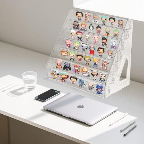 BOHOIDEE 7-Tier Clear Acrylic Display Shelf for Funko Bitty Pop and Mini Collectibles