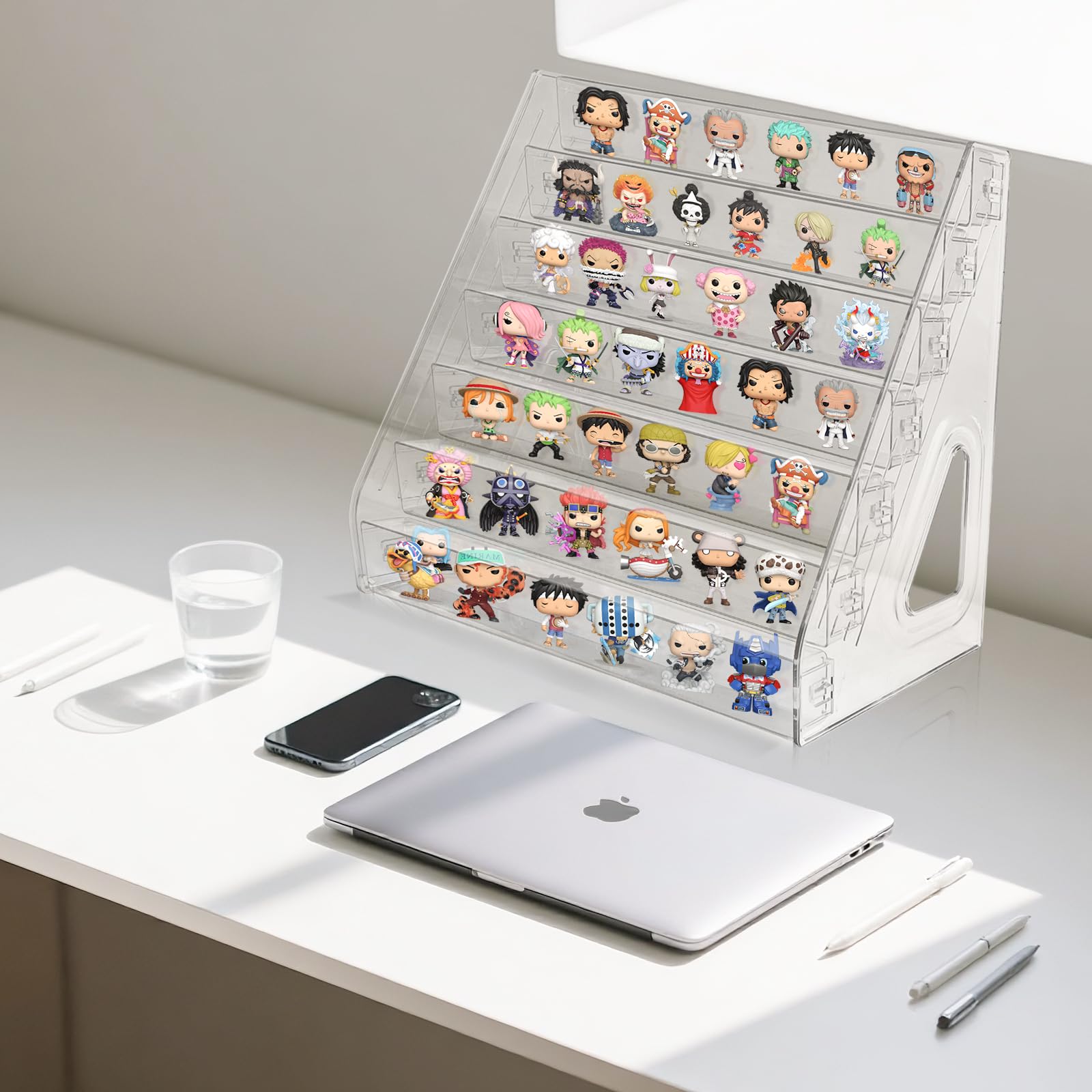 BOHOIDEE 7-Tier Clear Acrylic Display Shelf for Funko Bitty Pop and Mini Collectibles
