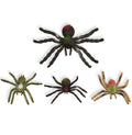 BOHS Jiggly Spider Mom and Spiderlings – 4-Piece Stretch & Squeeze Rubber Toy Set
