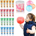 BolianOvi 20-Pack Blow Plastic Bubbles Toy Set with 40 Straws – Large Bubble Balloons for Parties and Birthdays