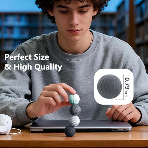 Bomeiyi Silicone Magnetic Fidget Balls Set of 4 - Quiet Stress Relief Sensory Toys for Adults and Teens with Textured Surfaces