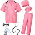 BOMLY 7-Piece Doctor Costume for Kids Ages 3-11 – Includes Stethoscope with Heartbeat Sound