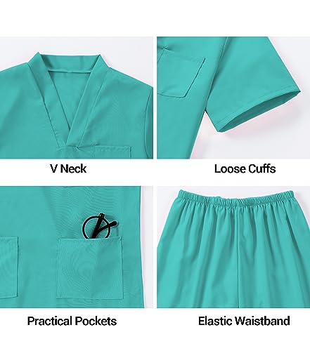 BOMLY 7-Piece Doctor Costume for Kids – Toddler Nurse Scrubs Set with Heartbeat Stethoscope, Ages 3-11