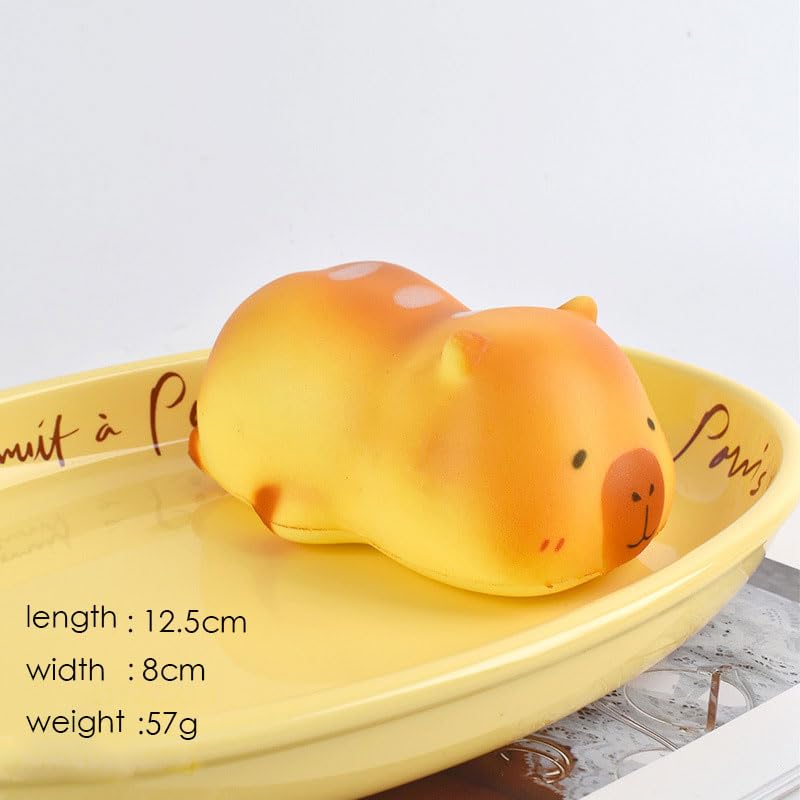 BONTOUJOUR Cute Bread Toast Capybara Squishy Toy - Slow Rising Soft Squeeze for Stress Relief
