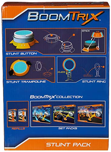 Boomtrix Stunt Pack by Goliath - Metal Ball Chain Reaction Kit with Trampoline & Stunt Button - STEM Ages 8+