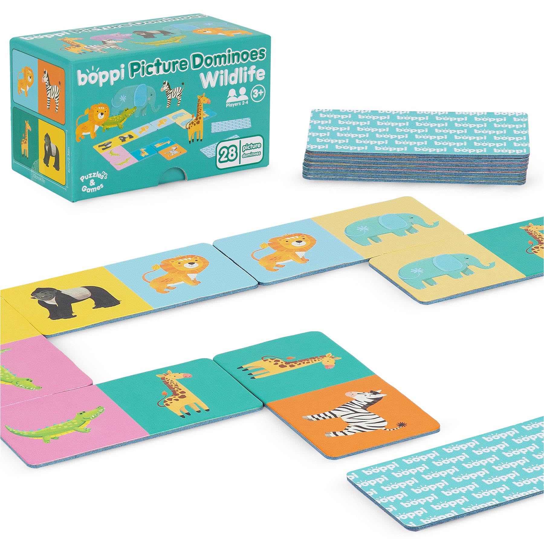 boppi Wildlife Picture Dominoes for Toddlers – 28-Piece Matching Game for Ages 3+