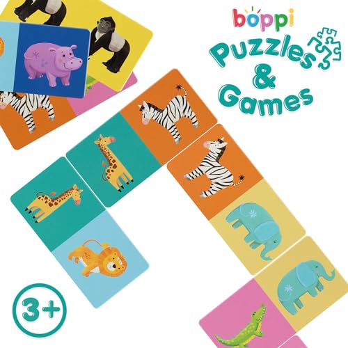 boppi Wildlife Picture Dominoes for Toddlers – 28-Piece Matching Game for Ages 3+