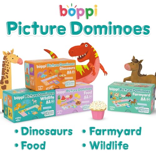 boppi Wildlife Picture Dominoes for Toddlers – 28-Piece Matching Game for Ages 3+