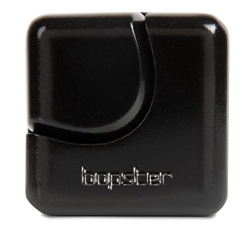 Bopster Anodised Aluminium Fidget Cube Spinner – Pocket-Sized Stress Relief Toy for Focus, Anxiety, ADHD – Black
