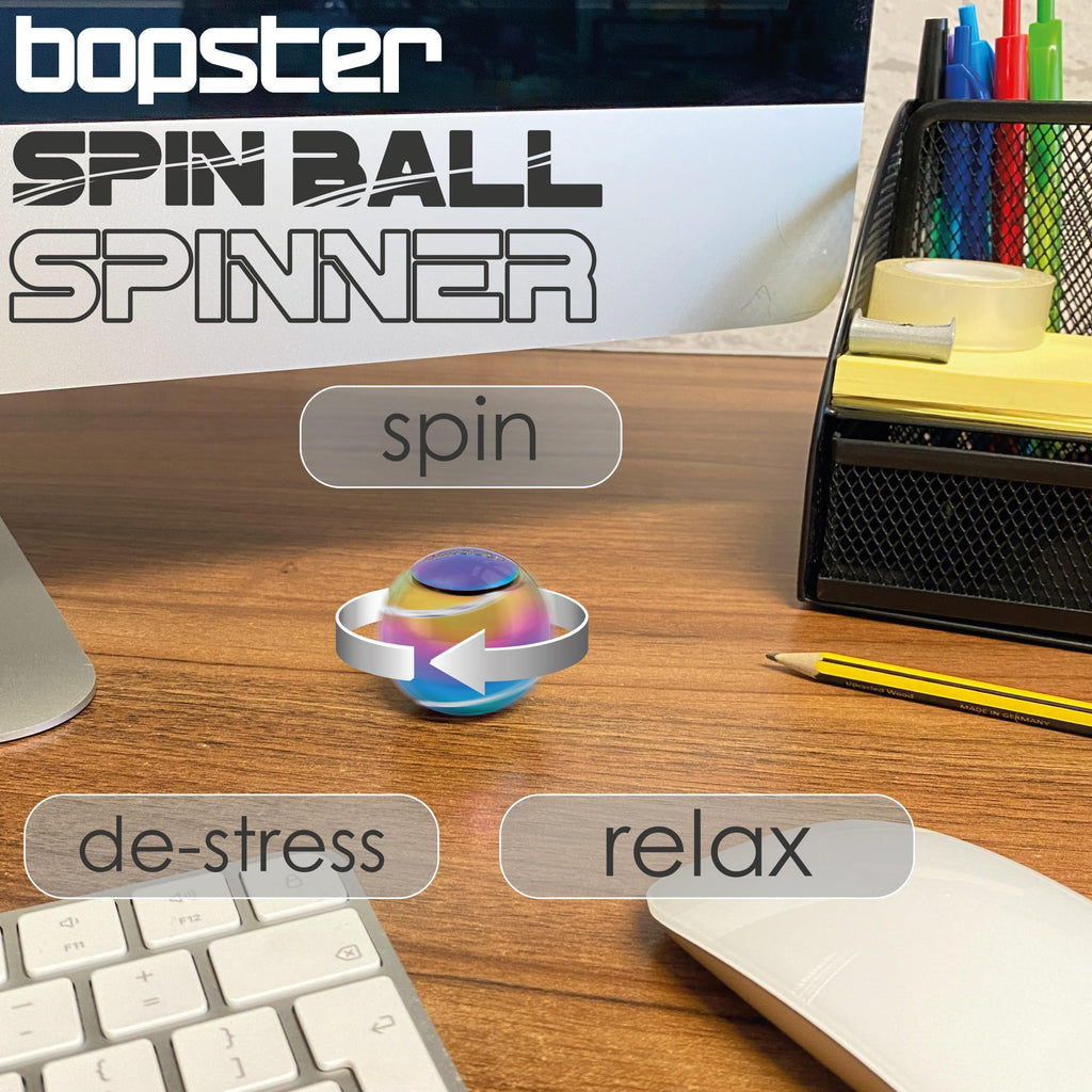 bopster Metal Spin Ball – Premium Fidget Spinner for Stress Relief & Focus | Compact Desk Toy