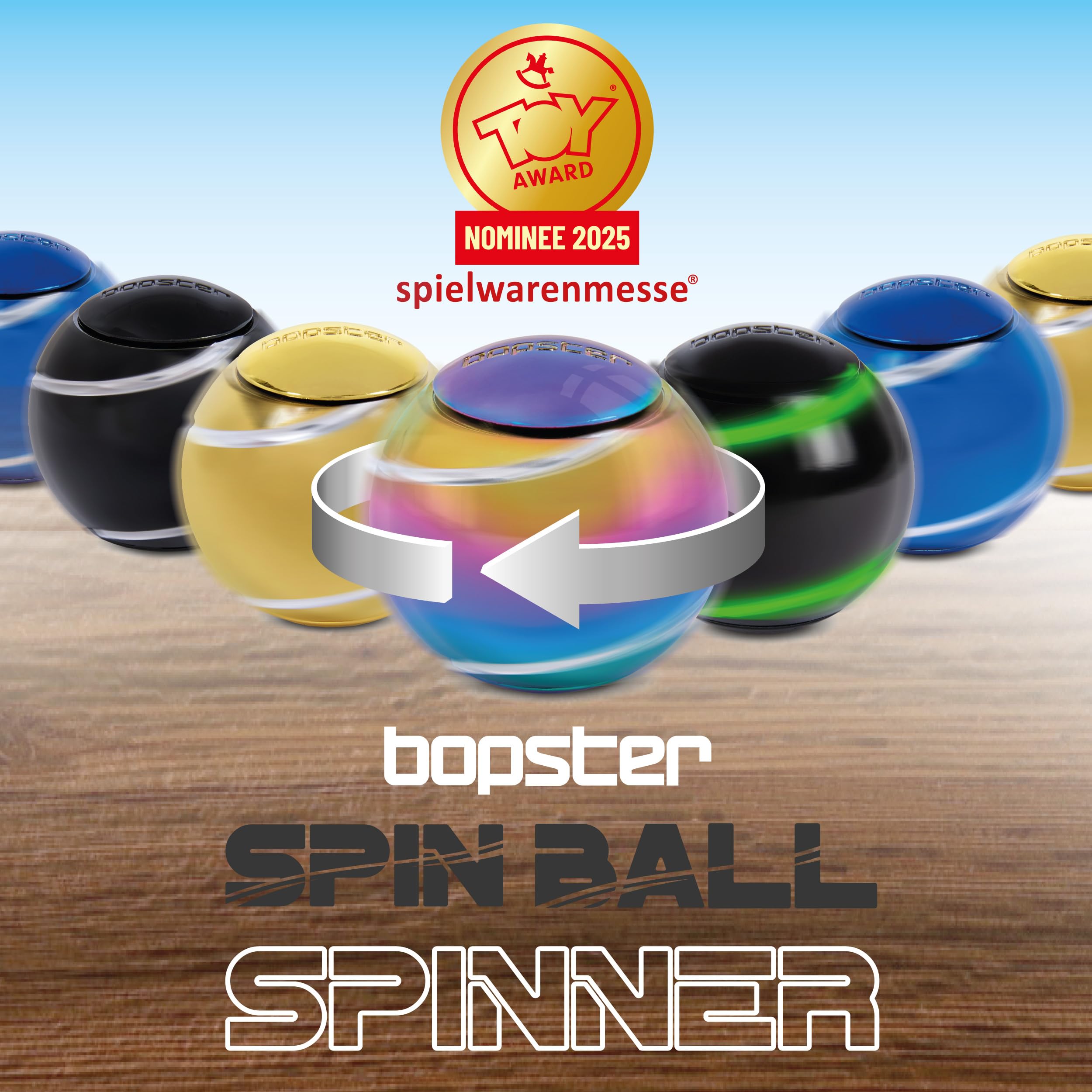 bopster Metal Spin Ball – Premium Fidget Spinner for Stress Relief & Focus | Compact Desk Toy