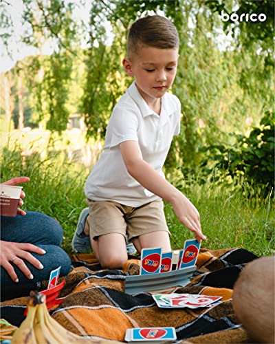 BORICO Card Holders 2-Pack: Stackable Playing Card Tray with Travel Pouch, Holds 40 Cards Each, for Kids and Adults (Red)