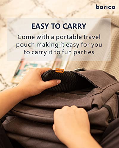 BORICO Card Holders 2-Pack: Stackable Playing Card Tray with Travel Pouch, Holds 40 Cards Each, for Kids and Adults (Red)