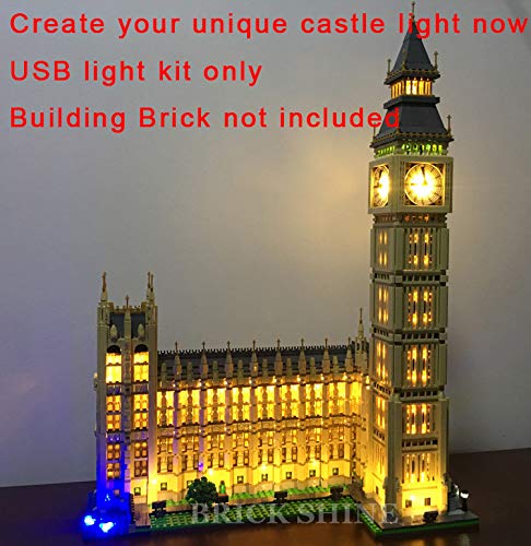 Bowerful 1-Pack LED Down Lights for Building Bricks – USB Powered, Warm White, Remote Dimmer & Timer