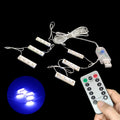 Bowerful LED Down Lights for Building Bricks – 6 Blue LEDs, USB Powered with Remote & Dimmer